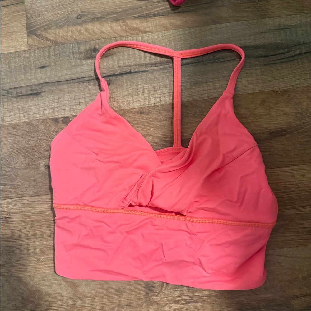 lululemon athletica Coral Pink T-Back Bralette Crop